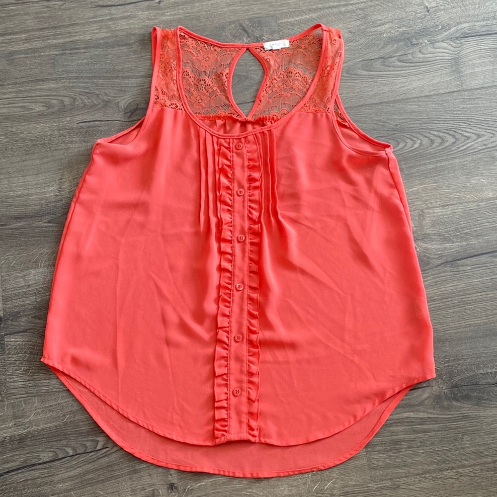 Coral orange blouse